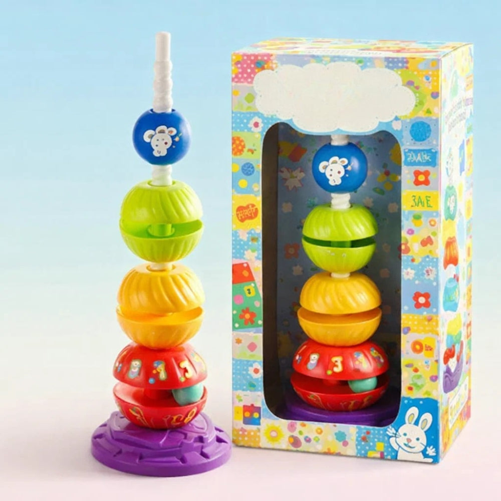 Torre Giocattolo Educativa con Impilamento a Rotazione