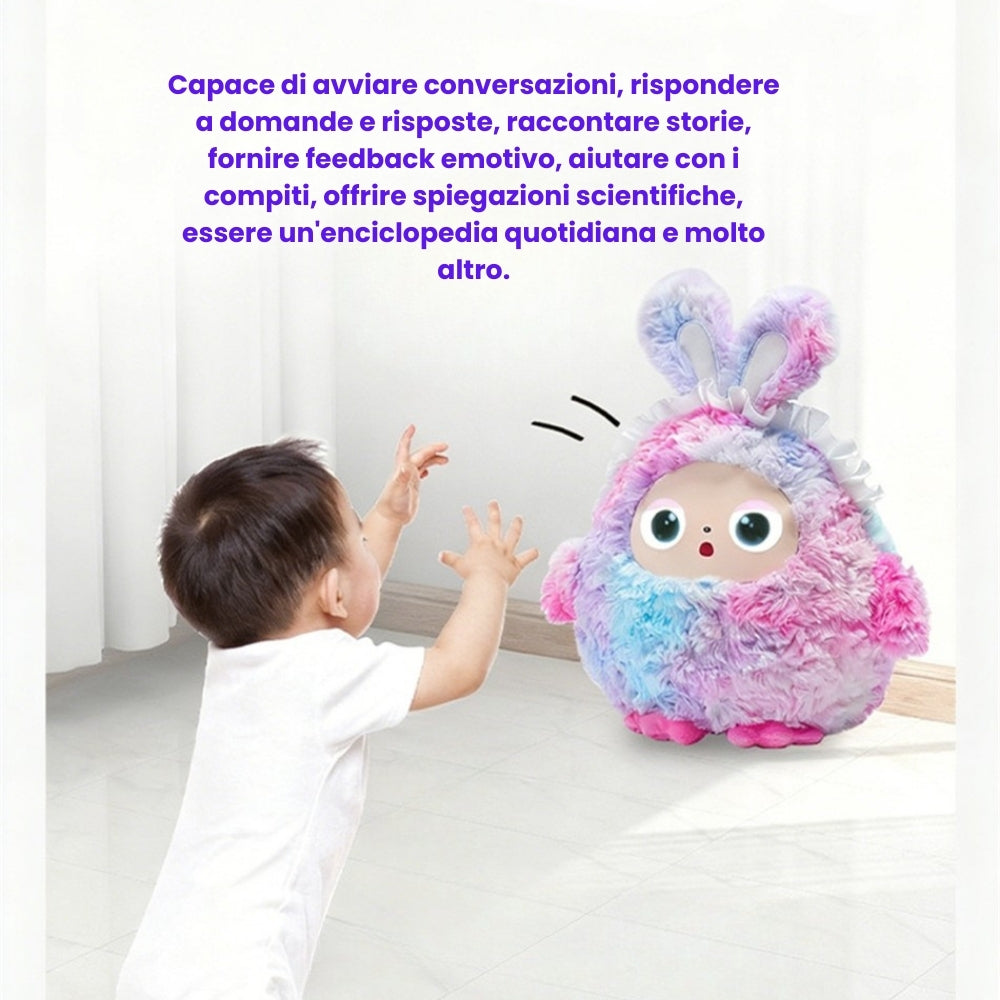 Peluche AI con voce intelligente e occhi LED, compagno interattivo per bambini™
