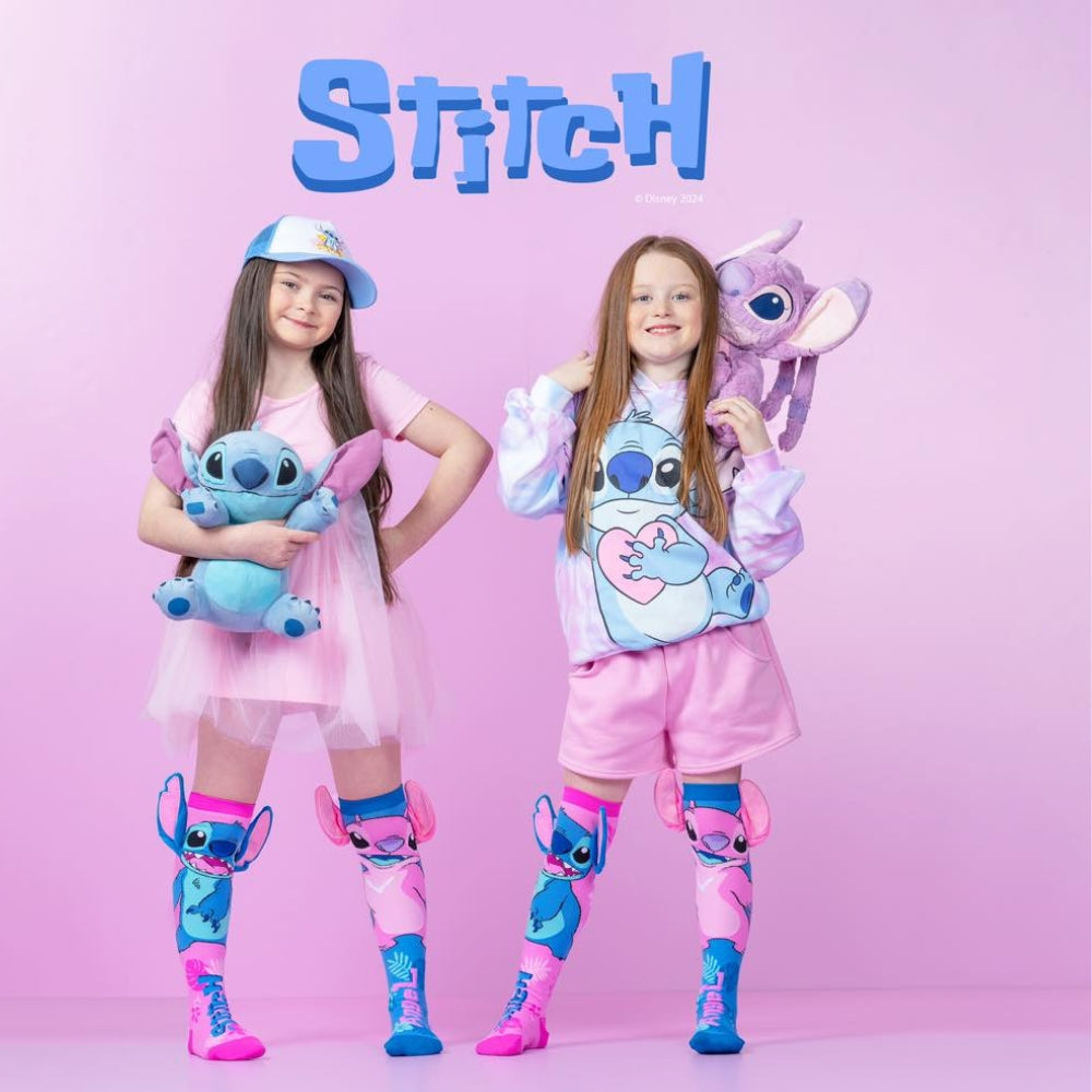 Calzini alti al ginocchio neutri- STITCH  con design 3D delle orecchie fatte a mano™