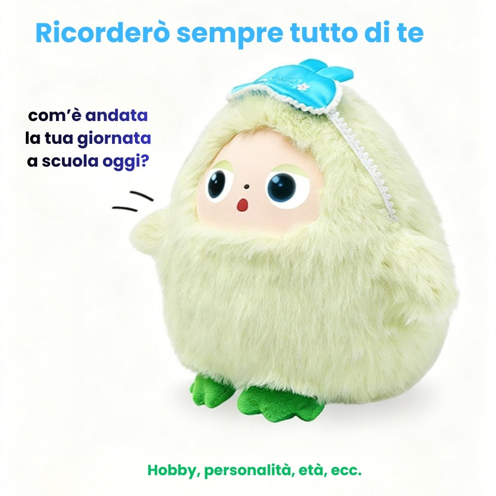 Peluche AI con voce intelligente e occhi LED, compagno interattivo per bambini™