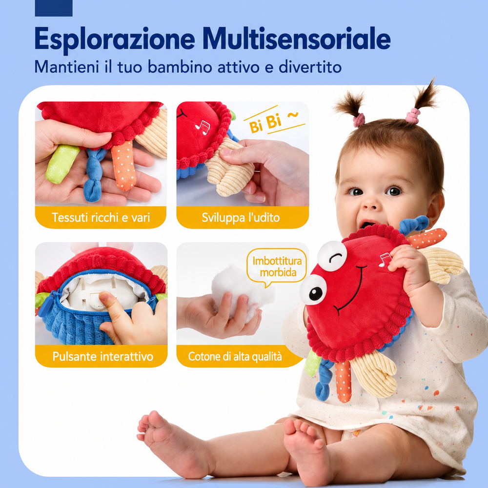 Crabby GO™- Il Granchietto Interattivo che insegna a gattonare giocando