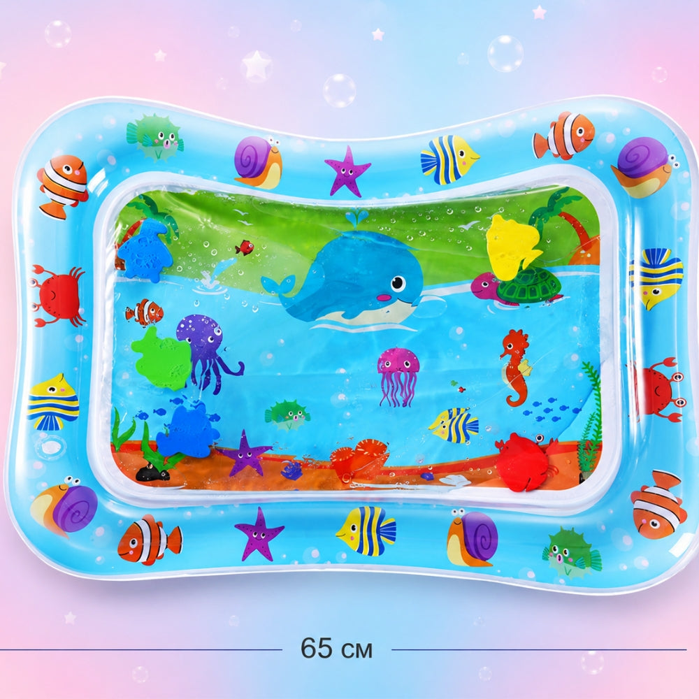 Ocean Baby™ | Tappetino ad Acqua Sensoriale per Neonati – Tummy Time Educativo