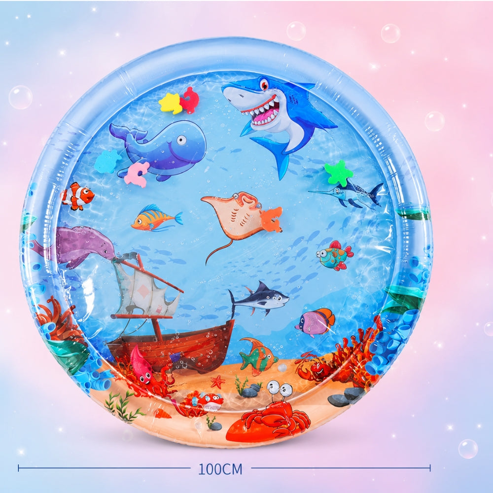 Ocean Baby™ | Tappetino ad Acqua Sensoriale per Neonati – Tummy Time Educativo