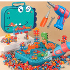 Set di costruzioni Montessori con un simpatico design a forma di dinosauro