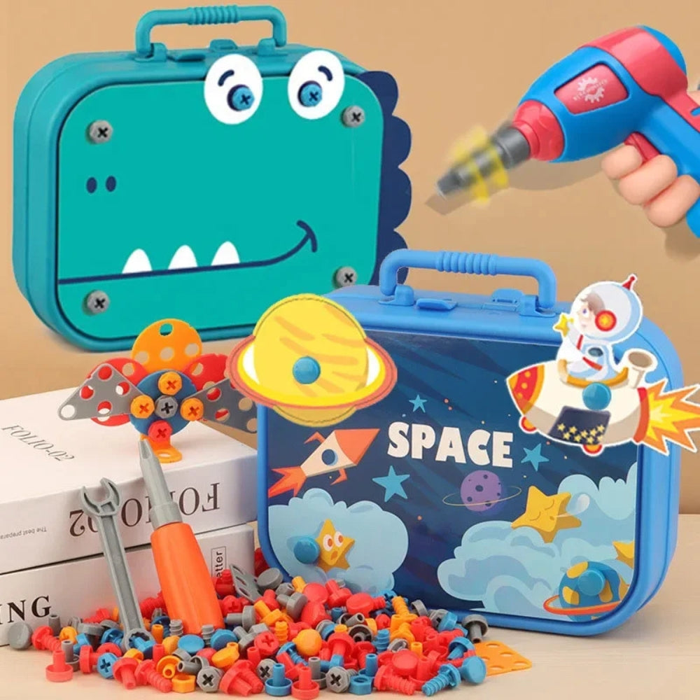 Set di costruzioni Montessori con un simpatico design a forma di dinosauro