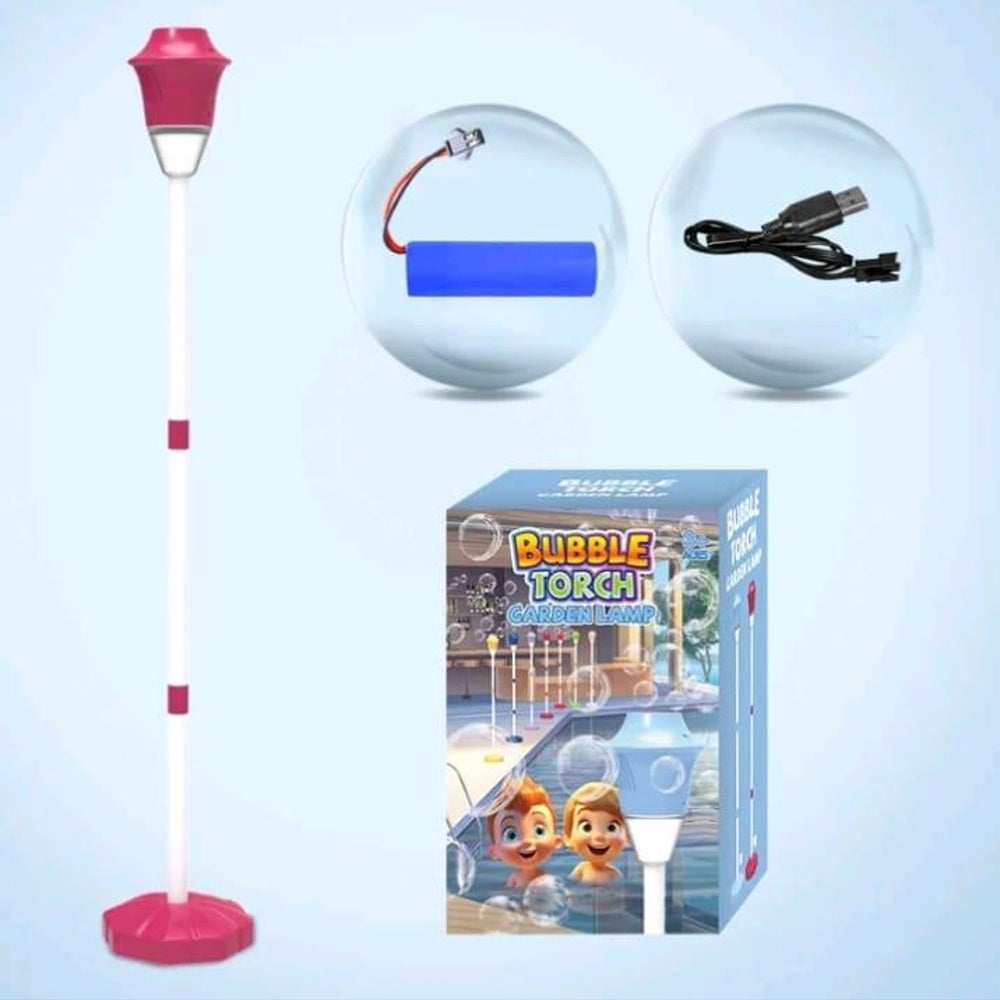 BubbleTorch™ – Il Lampione delle Bolle Magiche con Luci e Musica Integrate