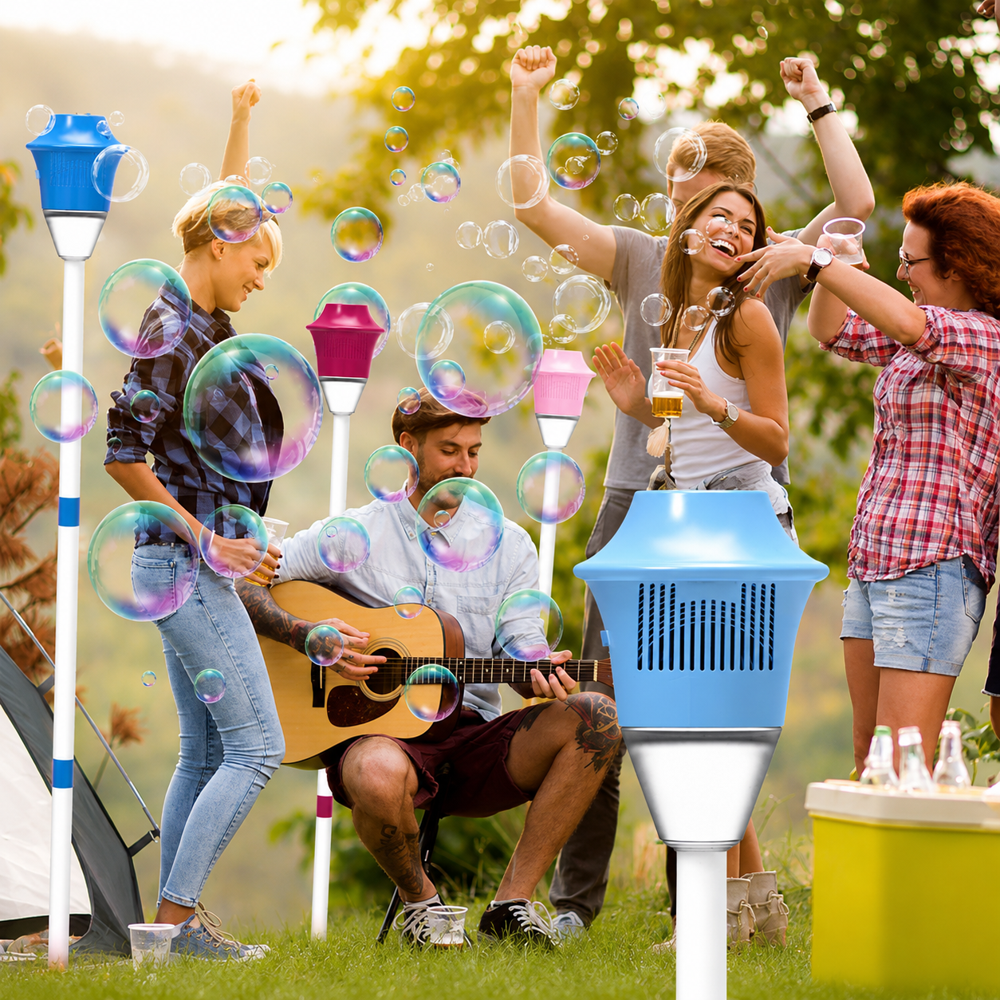 BubbleTorch™ – Il Lampione delle Bolle Magiche con Luci e Musica Integrate