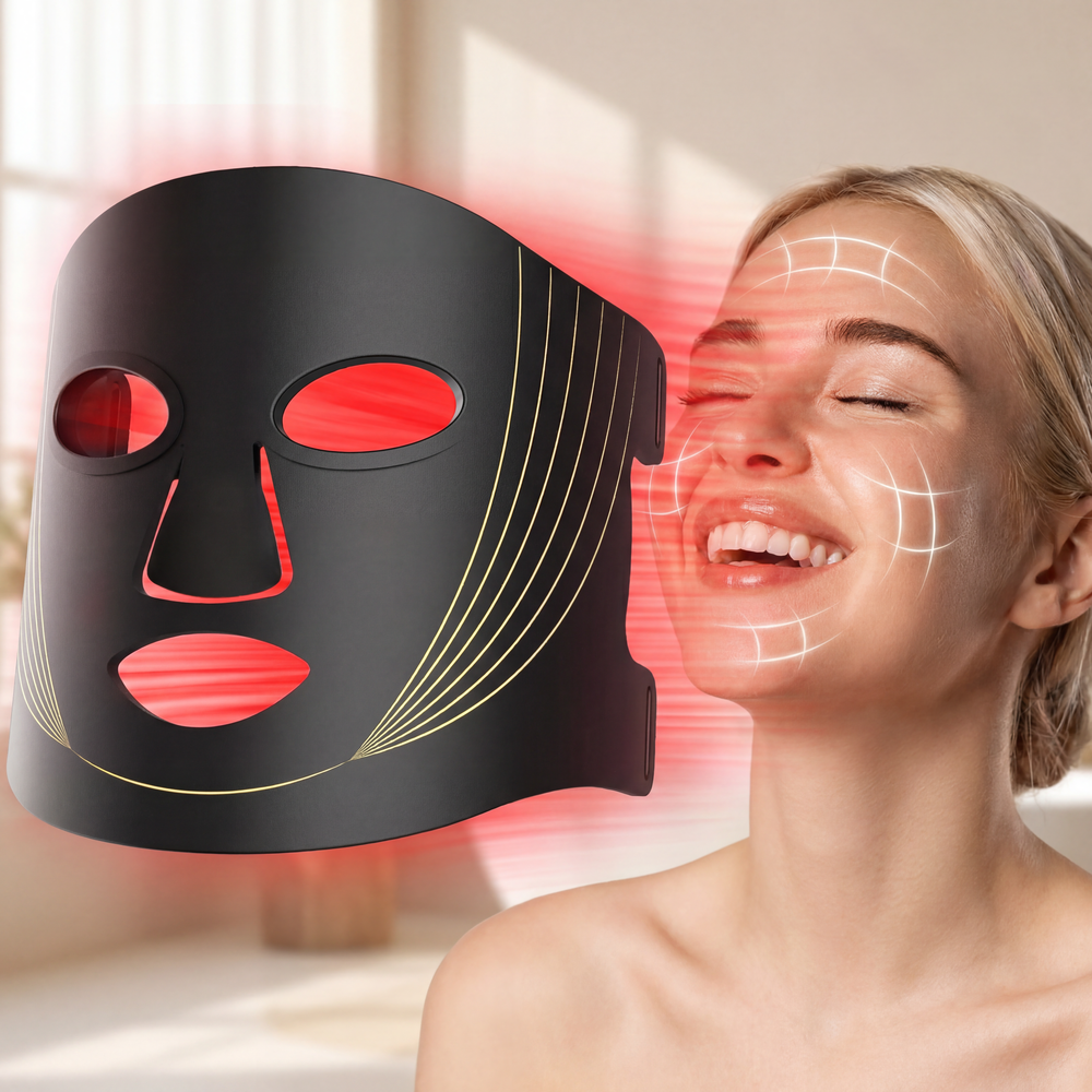 Face Mask LED 180 con Luce Rossa e Infrarosso Vicino per un'azione defaticante