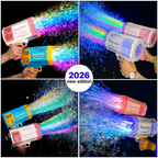 💥 Bubble Bazooka Pro™ – Pistola Sparabolle LED a 69 Fori