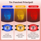 Face Mask LED 180 con Luce Rossa e Infrarosso Vicino per un'azione defaticante