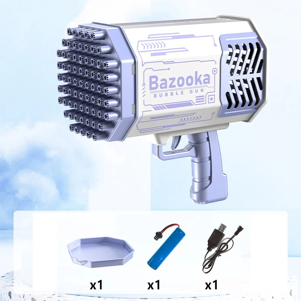 💥 Bubble Bazooka Pro™ – Pistola Sparabolle LED a 69 Fori