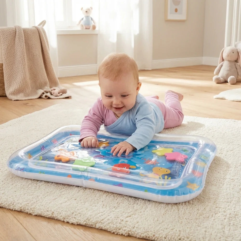 Ocean Baby™ | Tappetino ad Acqua Sensoriale per Neonati – Tummy Time Educativo
