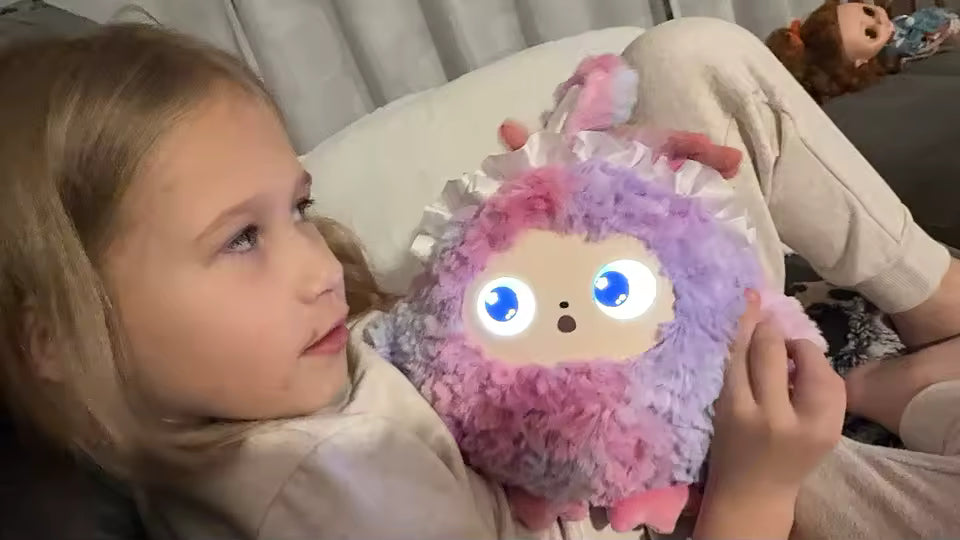 Peluche AI con voce intelligente e occhi LED, compagno interattivo per bambini™